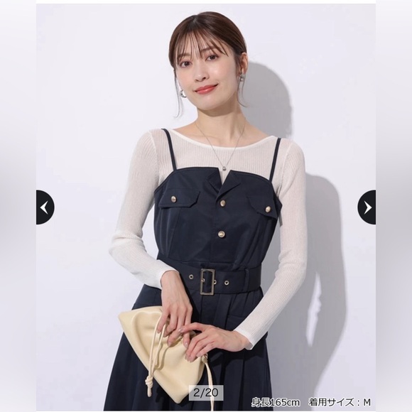 *Price Firm*Apuweiser-riche navy dress with white basic tee - Picture 3 of 10